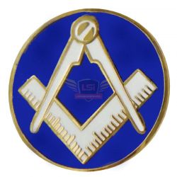 Round Freemasonry Masonic Pin Badge