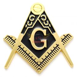 Gold Black Master Mason Emblem Badge