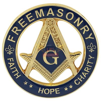Faith Hope and Charity Gold Toned Masonic Lapel Pin